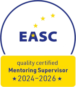 Zertifikat mit der Aufschrift: Qualitätszertifikat zum Mentoring Supervisor 2024–2026, ausgestellt von der EASC – European Association for Supervision and Coaching.